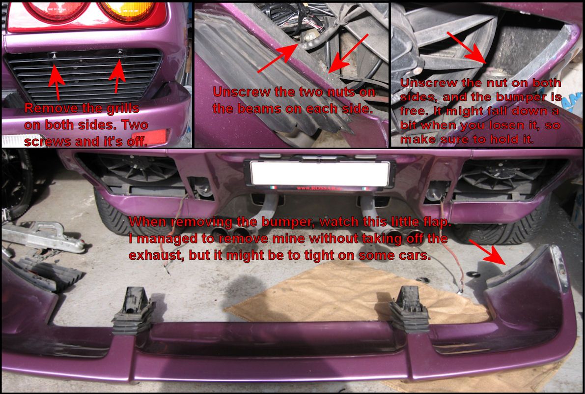 How to Remove the rear bumper on a Diablo Archived Content Lambo Power