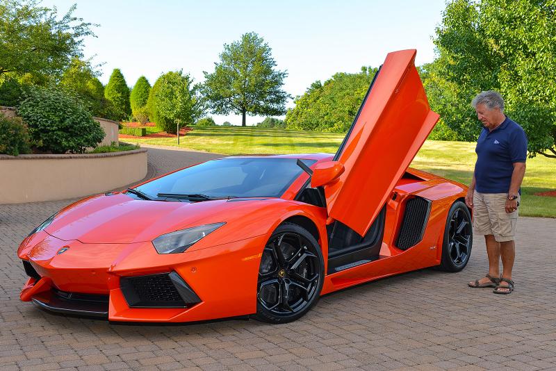 Mario Andretti Takes delivery On New Aventador from